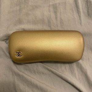 Chanel gold sunglasses case